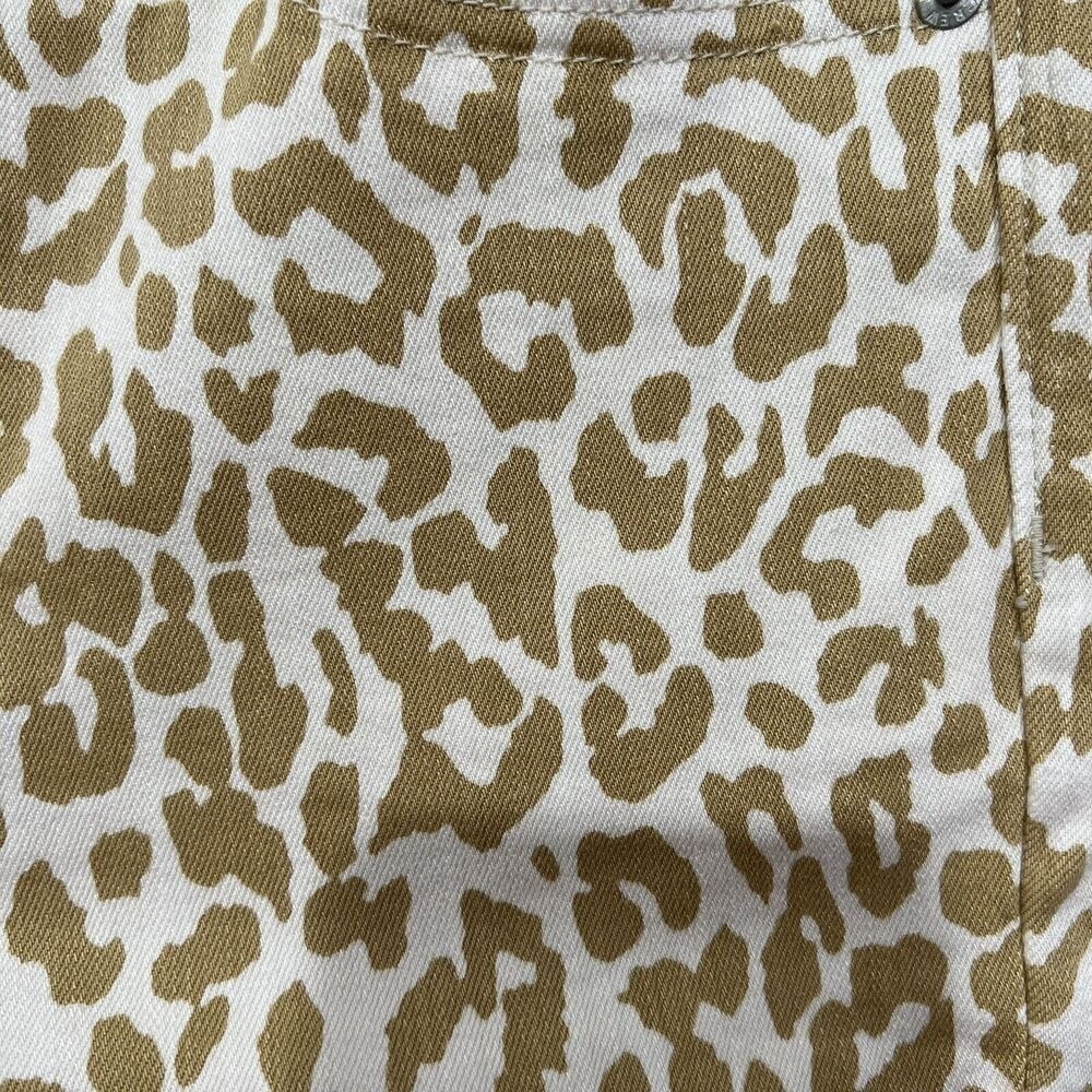 J. Crew Size 28 Jeans 10" High Rise Toothpick Animal Print Safari Leopard NEW - Picture 6 of 15